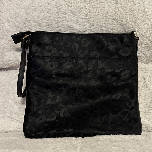 Michael Kors Black Nylon Animal Print Crossbody Bag - Picture 2 of 14